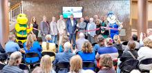 Officials from South Dakota State University, Black Hills State University, Monument Health and the South Dakota Board of Regents were among those present for a ribbon cutting at the newly renovated and expanded nursing facility at BHSU-Rapid City on Sept. 30.