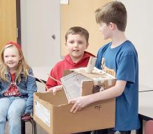 Voted the most popular toy developed for the science project, Knox Hamilton and William Bolander’s RTF, or Robot Train Finder, is able to find and collect Christmas presents. If you look carefully, you’ll see a reindeer in the window, who drives the RTF.