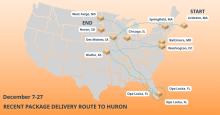 Mary’s package delivery route.