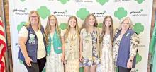 Girl Scout Troop #40623 attended the Dakota Horizons Honoring Excellence Ceremony in Moorhead, MN. Hannah Hull, Aurora Gonzalez and Michaela Hull received their Bronze Awards and Maya Hull received her Silver Award. The girls collaborated with the Gregory Public Library last summer on their project entitled “Get off Gadgets; Get Outside.” Troop leaders are Cara Hull and Karen Robertson.