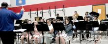 The sixth grade band performed three selections at the MS concert Monday evening.