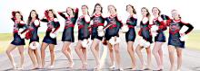 The Cheer/Dance teams consists of, l to r: Abby Holmes, Kennley Sedlacek, Hadley Braun, Addison Anderson, Savannah Lozano, Adrianna Ziady, Miley Janek, Addy Stukel, Kaelyn Rezac, Mia Haines, and Madi Graber. (Photo by Prairie Portraits by Shelley Heath)