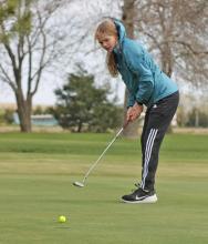 Gregory’s Kaydence Klein shot a 61-59 for 120 for 25th place at the Burke meet last Friday.