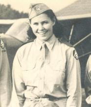 Lieutenant Norma Adams is shown here in her Civil Air Patrol uniform.