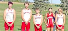 Shown left to right, the varsity team is George Timanus, Isaac Hull, Robby Ring, Avery Birkel, Abigail Engel. (Submitted photo)