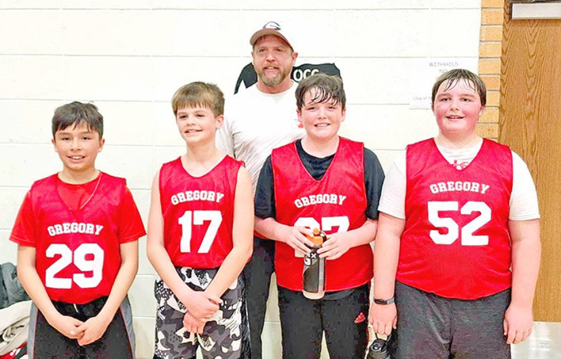 In the fourth grade division, four team members consisting of l to r: Joe Braun, William Bolander, Dawson Stukel and Ian Opp, competed in a 3 on 3 Basketball Tournament held in Platte this past Saturday. The team won over Platte, Dell Rapids St. Mary’s and Sioux Falls to capture a championship title. They were coached by Ben Stukel.