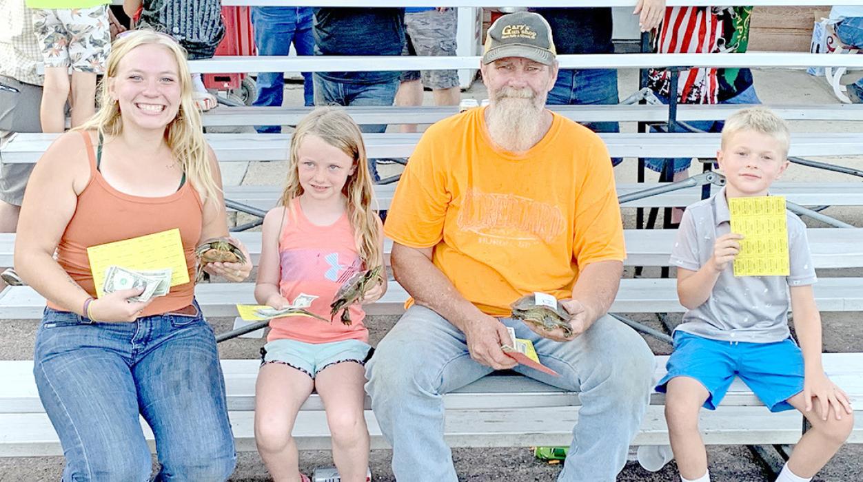 Owners of the winning turtles are, l to r, Lily Jacobsen, 3rd place; Dakota Jons, 1st place; Jimmy Watts, 2nd place; and Cooper King, 4th place.