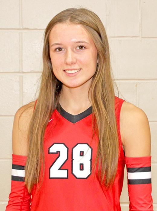 ADELYN VESKRNA #28 Parents: Bailey &amp; Michael Veskrna Year: 5’ 6” Junior Pos: S/OH