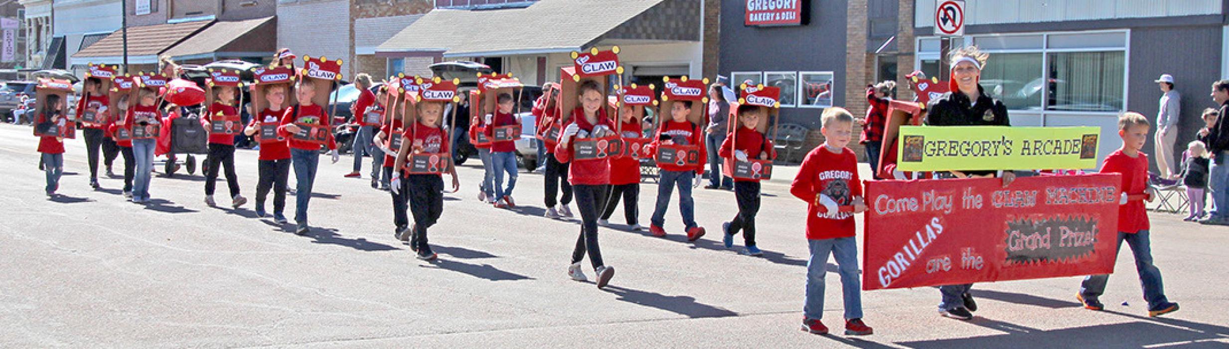 The 2nd grade class took the “grand prize” in the elementary division with their rendition of the arcade game, the claw.