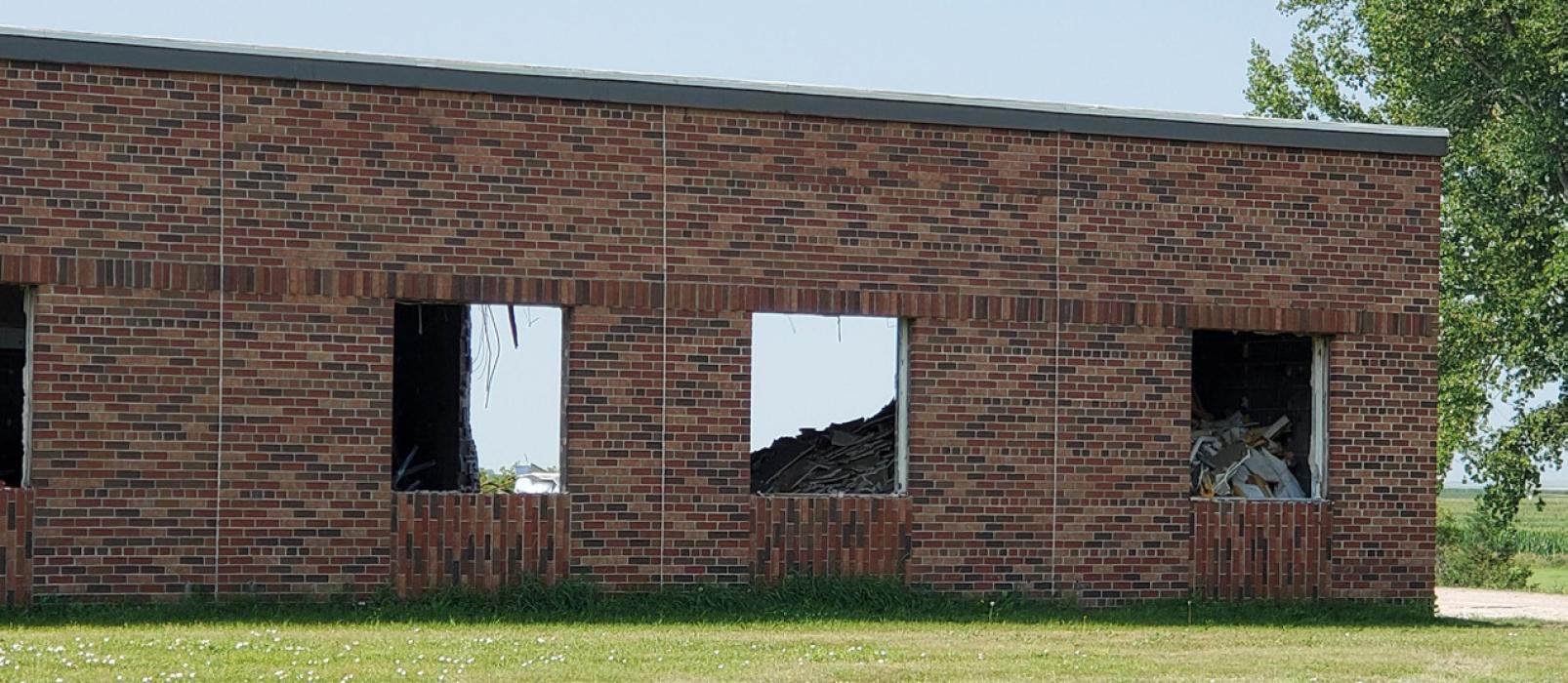 Demolition of the old hospital and nursing home started in July.