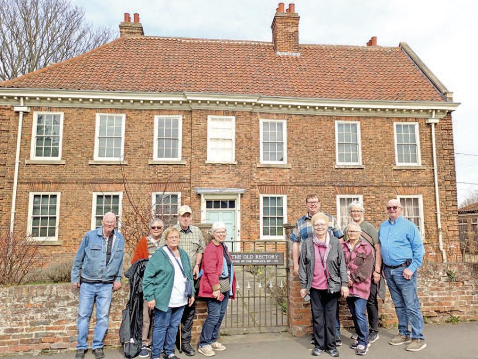 The group from the Abundance United Methodist Parish is shown here in front of the Wesley rectory in Epworth, UK. (Submitted photo)