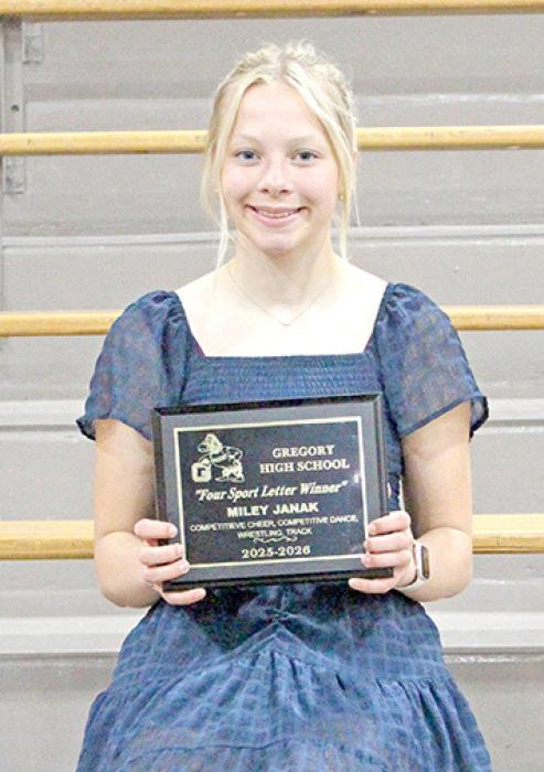 Miley Janak was the only four-sport letter winner.