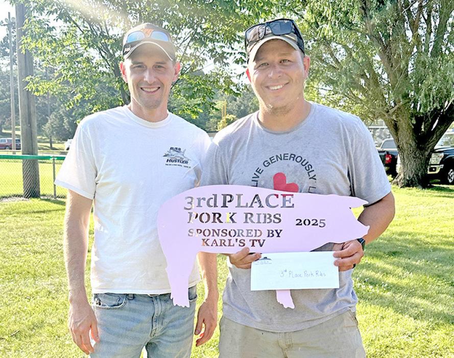 Mike McKeen and Mark Braun of M &amp; M were named the People’s Choice for Best chicken and took third in the ribs division.