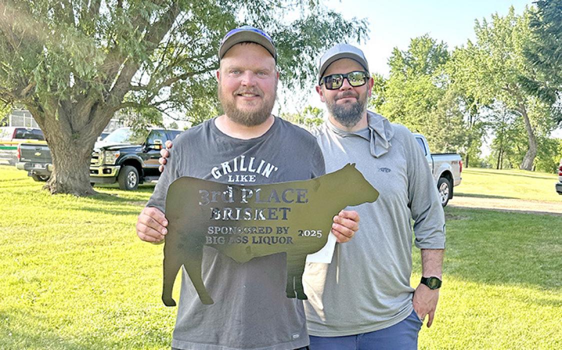 Barry Johnson and Chris Callender of Spot On took third place in the brisket division, after going head to head with the top two teams at Ribfest.