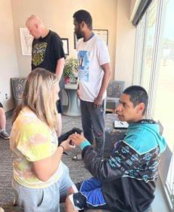 On Thursday, July 10, Rose McCauley and Marie Palmer from Rescues Unlimited were invited to the Winner Connections Group in honor of National Kitten Day. They brought in baby kittens and Rose’s adult cat named Jasper for everyone to hold and enjoy.