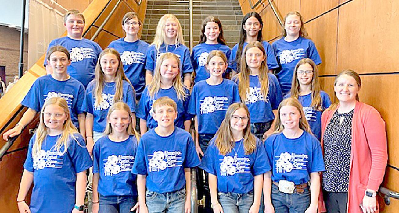 Seventeen Gregory Elementary vocalists performed with students from 17 other schools, at the 2024 Elementary Festival Honor Blue Choir. The performers practiced during the day of February 8, 2024, with a public concert held at 5:00 p.m. at the Oscar Larson Performing Arts Center in Brookings, SD. Guest conductors were Ruth E. Dwyer, and Melissa Garcia. The choir sang six selections during the concert. Katie Opp is the choir director in Gregory.