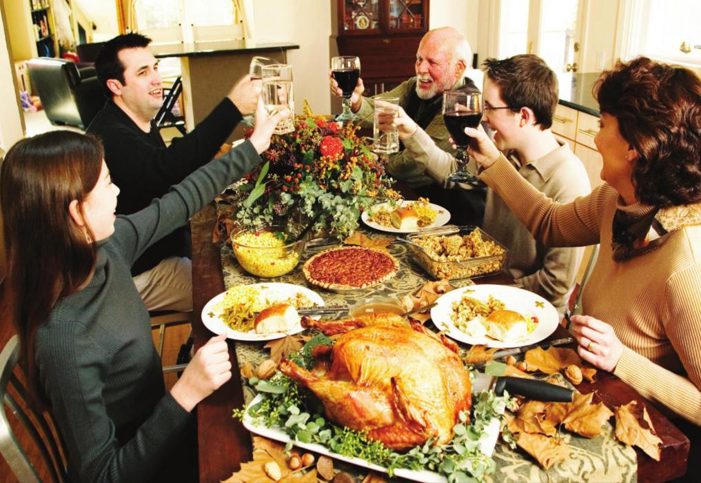 What time should Thanksgiving dinner/lunch/supper be served?