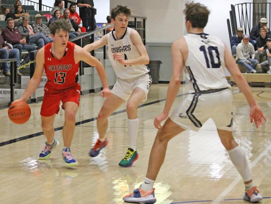 Kruz Klundt’s jumper took the game into overtime in the Gorillas’ heartbreaking loss to Burke. (Photo by Sapphire Kenzy or Katherine Stevicks)