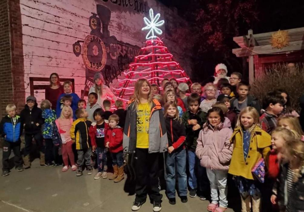 A large number of children showed up to visit Santa during the Gregory/Dallas Chamber of Commerce tree lighting event to kick off the Christmas shopping season.