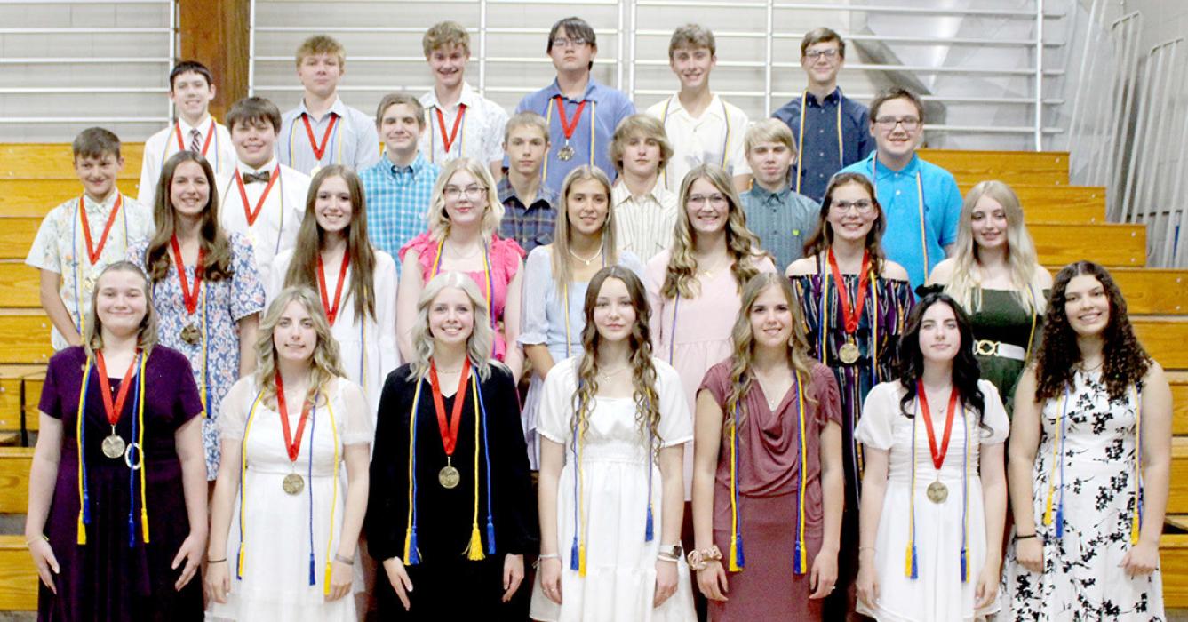Gregory eighth graders recognized for their achievements during middle school