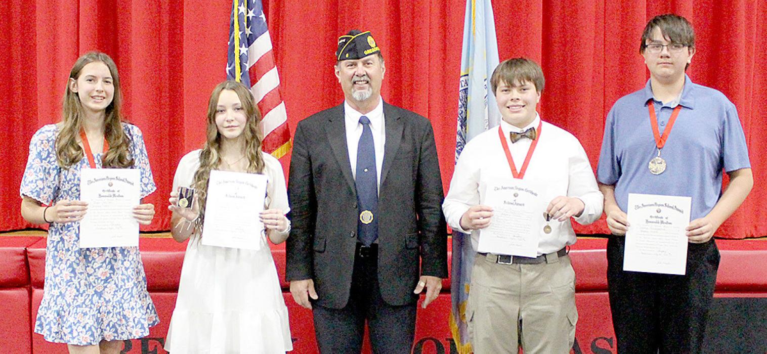 Gregory eighth graders recognized for their achievements during middle school