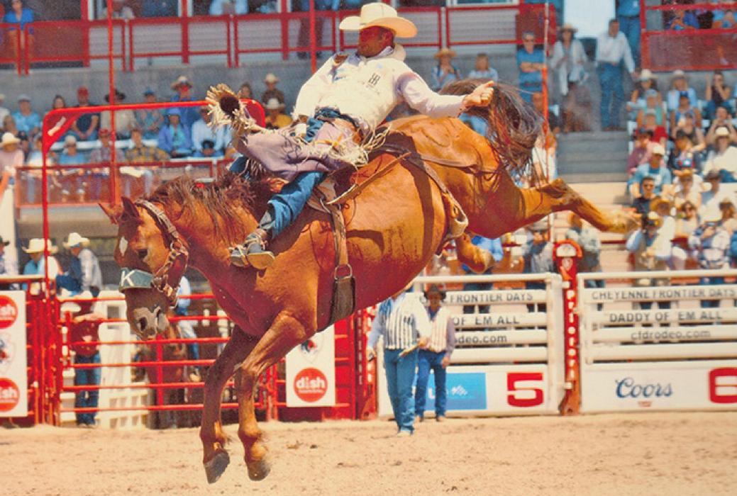 Kaycee Feild aboard “Onion Ring”.