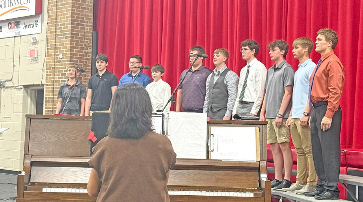 GHS boys vocal group sang Sing Me a Song of a Lad That Is Gone by Stevenson &amp; Porterfield.