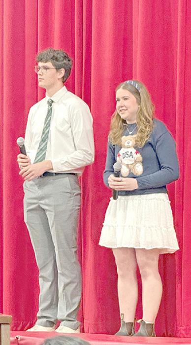 The brother-sister duet of George Timanus and Dani Timanus sang For Good by Stephen Schwartz.