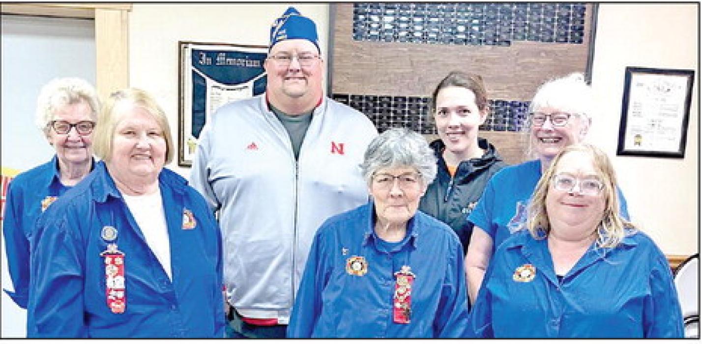 Burke VFW Auxiliary Post 9950 held their installation of officers on Tuesday, May 19, 2026. Pictured, l to r, are Senior Vice President Elaine Mahanke, Junior Vice President Myra Reis, Conductor Wyatt Reis, President Elsie Forsch, Treasurer Abbie Schonefeld, Secretary Kathy Fairbanks, and Guard Tamara Snyder.