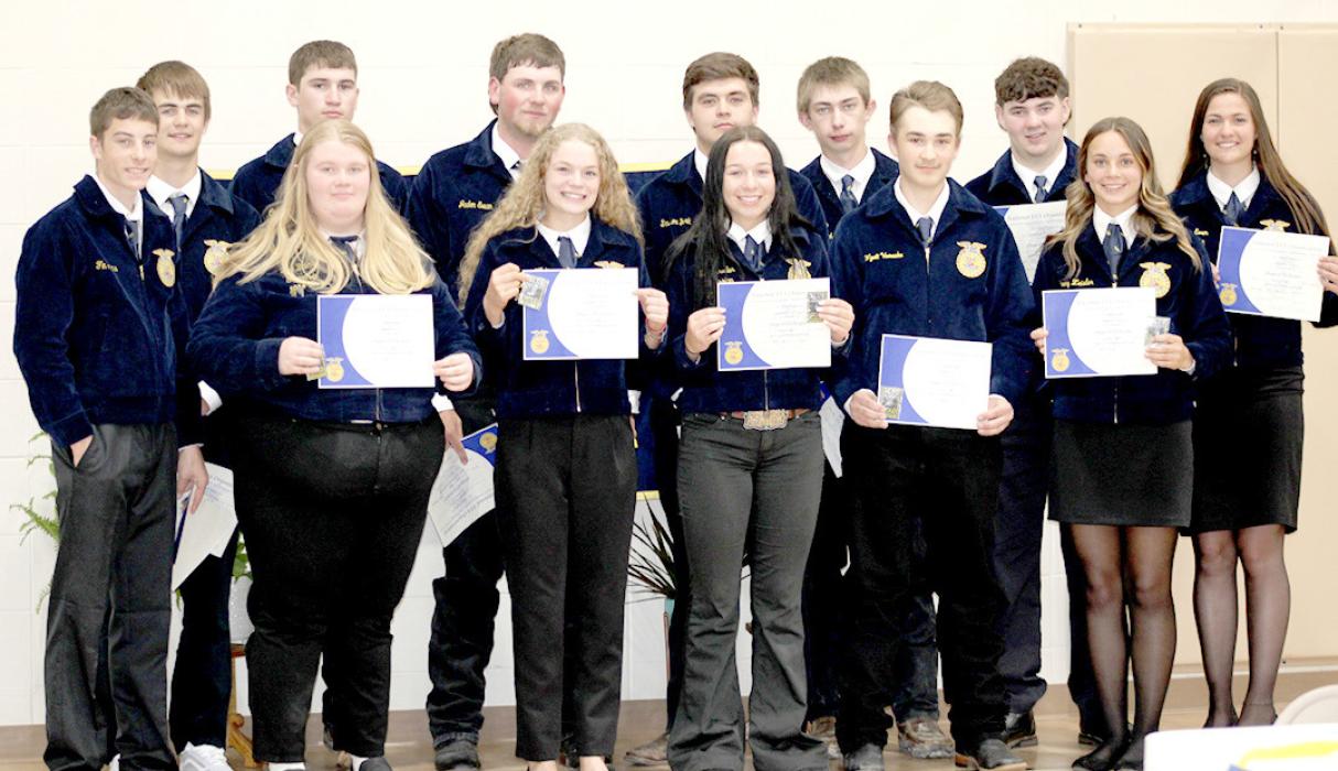 Certificates were presented to Chapter Degree recipients.