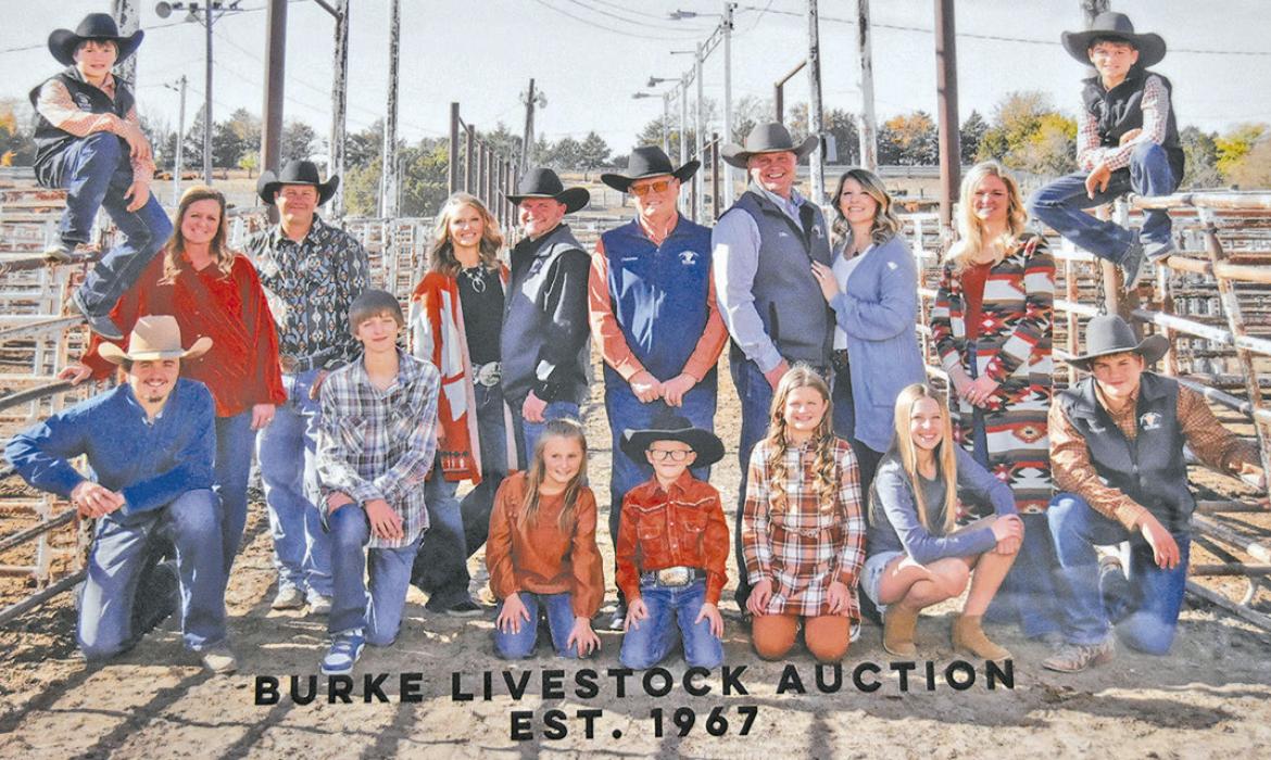 (Submitted photo) The most recent Lambley family photo hangs in the lobby of Burke Livestock Auction.