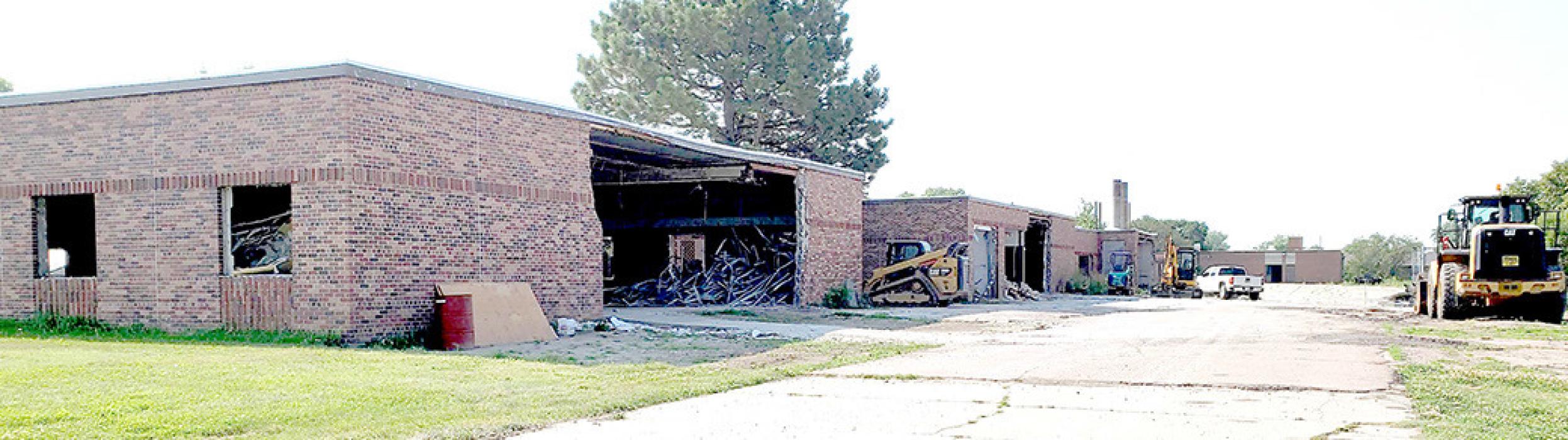 Old hospital and nursing home slowly coming down