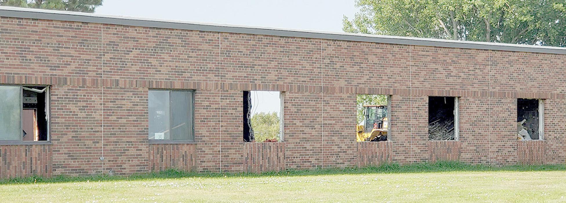 Old hospital and nursing home slowly coming down