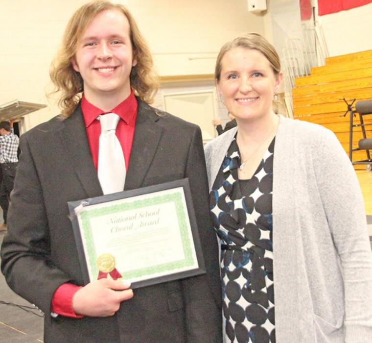 Senior Christian Spann received the Choral