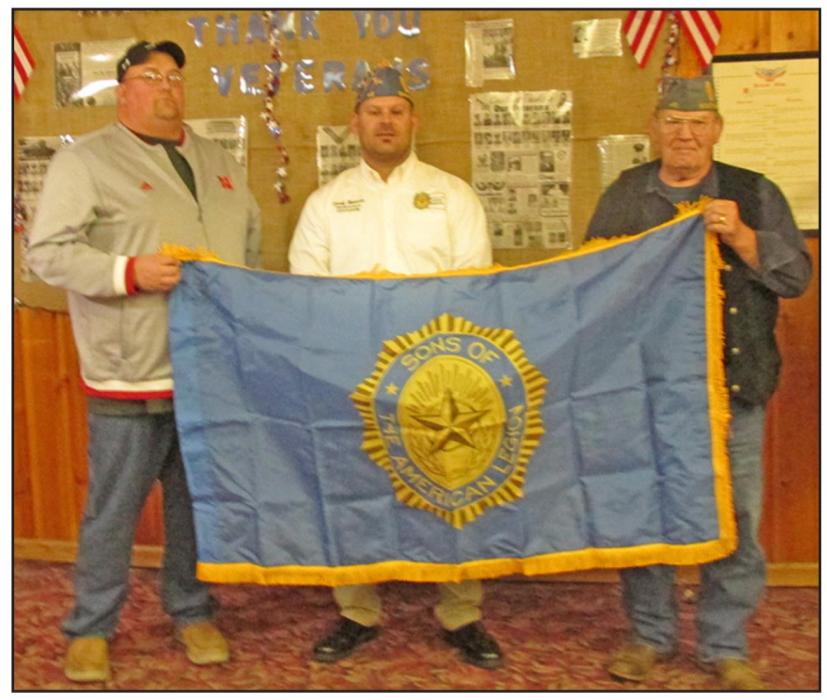 Sons of American Legion Sons of the American Legion receive charter and flag gun raffle winner announced