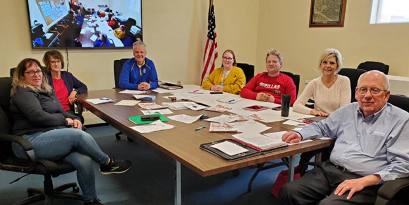 The 2021-22 Gregory City Council members are, l to r: Kristi Drey, Guyla Husman, Mayor Scott Anshutz, Ashley Lozano, Corey Graber, Shana Flakus, and Seymour Studenberg.