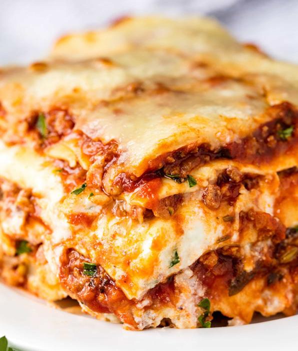Lasagna will take your Thanksgiving feast in a whole new direction. The layers of pasta, cheese, and meat sauce are a winner for any meal and special enough for a holiday.