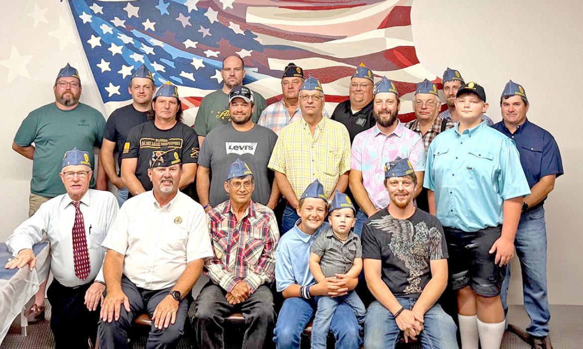 A large crowd turned out to celebrate Wyatt Reis as the new State Commander of the Sons of the American Legion Saturday evening, including many of the members of Gregory’s squadron, shown above.