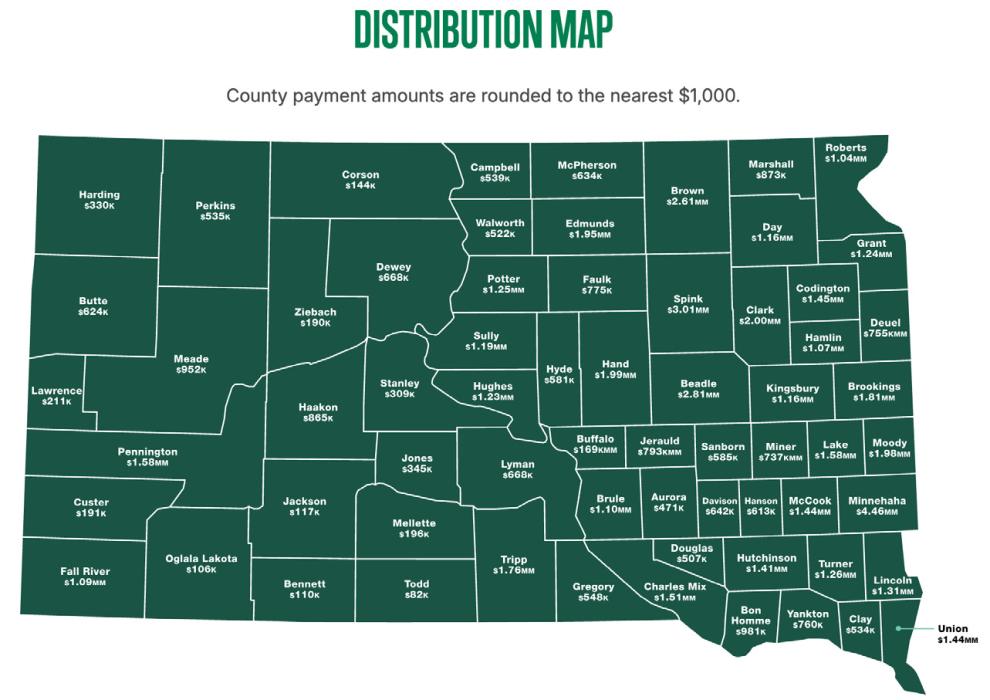 Farmers in Gregory, Lyman, Mellette, Todd and Tripp Counties receive $3.3 million in cash-back dividends from Farm Credit Services of America