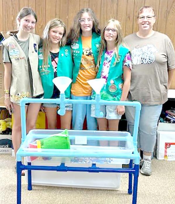 Those who participated in the project were, l to r: Maya Hull, Aurora Gonzalez, Michaela Hull, Hannah Hull, and Sherri Shaffer.