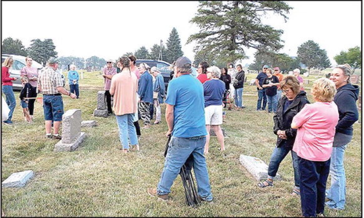 A number of brave souls gathered at the IOOF Cemetery for the Gregory Historical Society's Cemetery Walk.