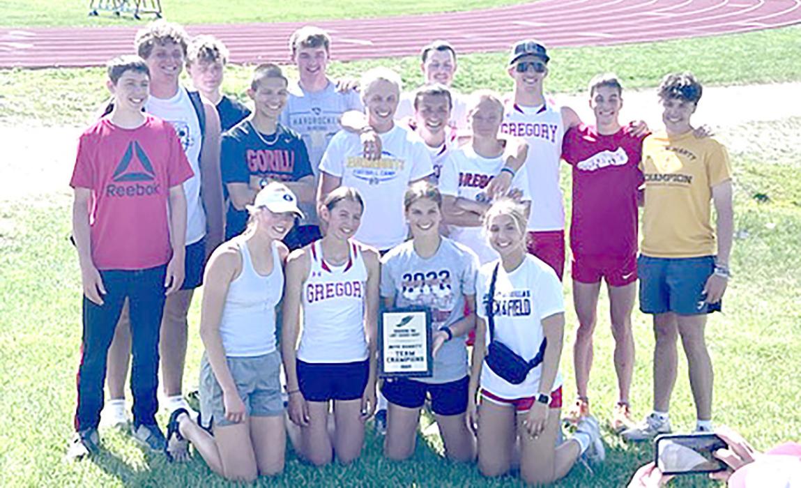 Gregory boys track team brings home trophy