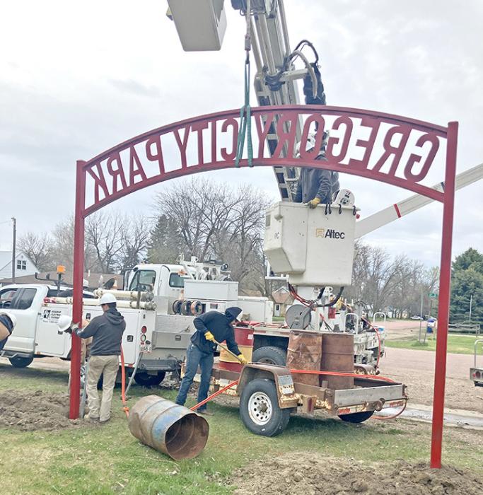 Gregory City Park now has a sign