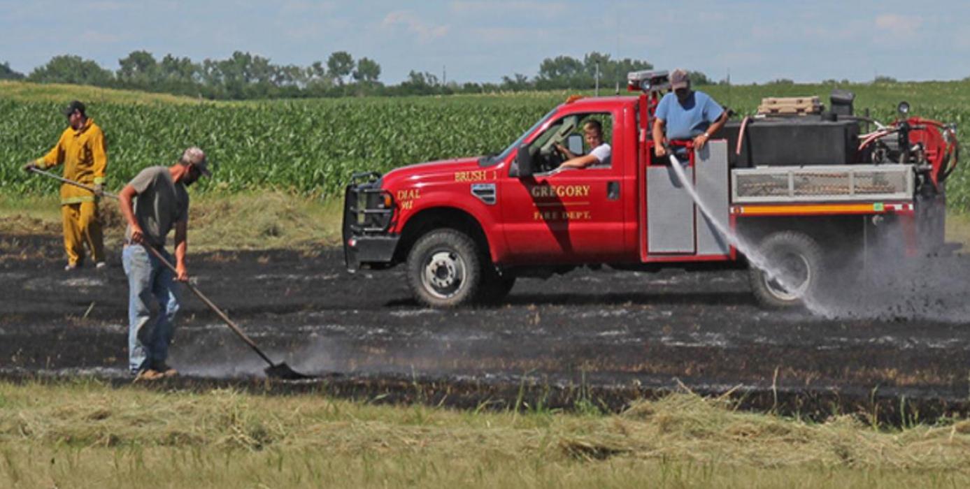 Gregory Volunteer Fire Dept. responds to two baler fires