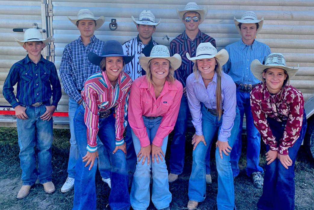 Pictured back row, l to r: Taos Weborg, Jayder Schonebaum, Jay Wright, Mason Hood, Pierce Stukel. Front row, l to r: Piper Hanson, Ramee Jo Hanson, Kate Weborg and Brecken Vosika.