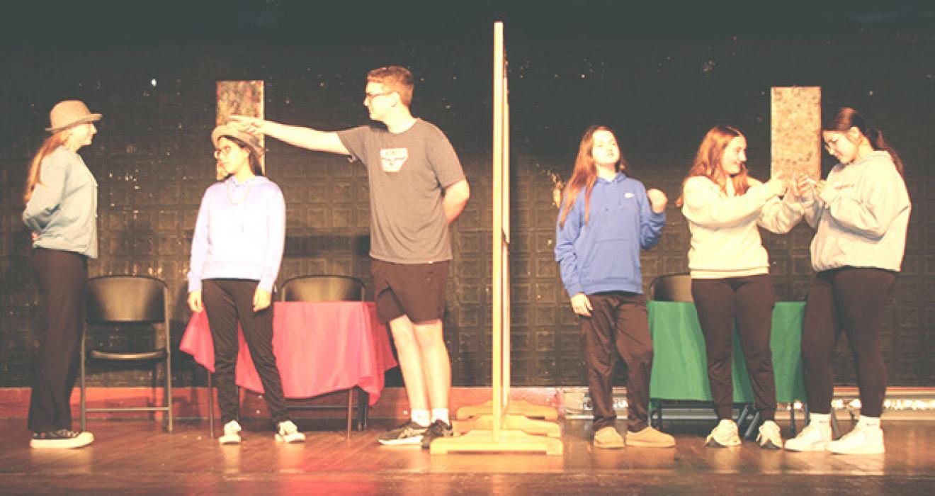 Gregory Middle School students work to figure out the murderer in an age old feud in “Death by Dessert” on Friday and Saturday, March 28 and 29, at Dixon Town Hall.
