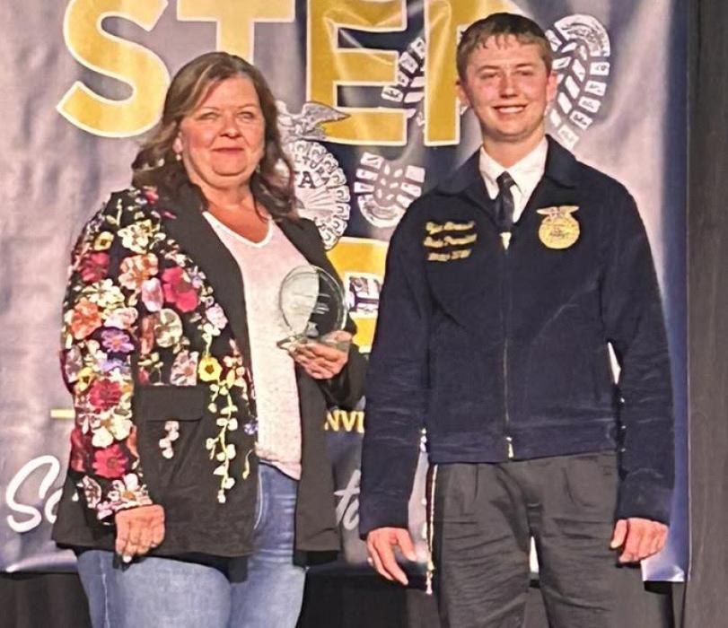 Bouquets and Brushstrokes of Burke, owned by Kim Petersen, received a Distinguished Service Award for her contributions to FFA and agricultural education.