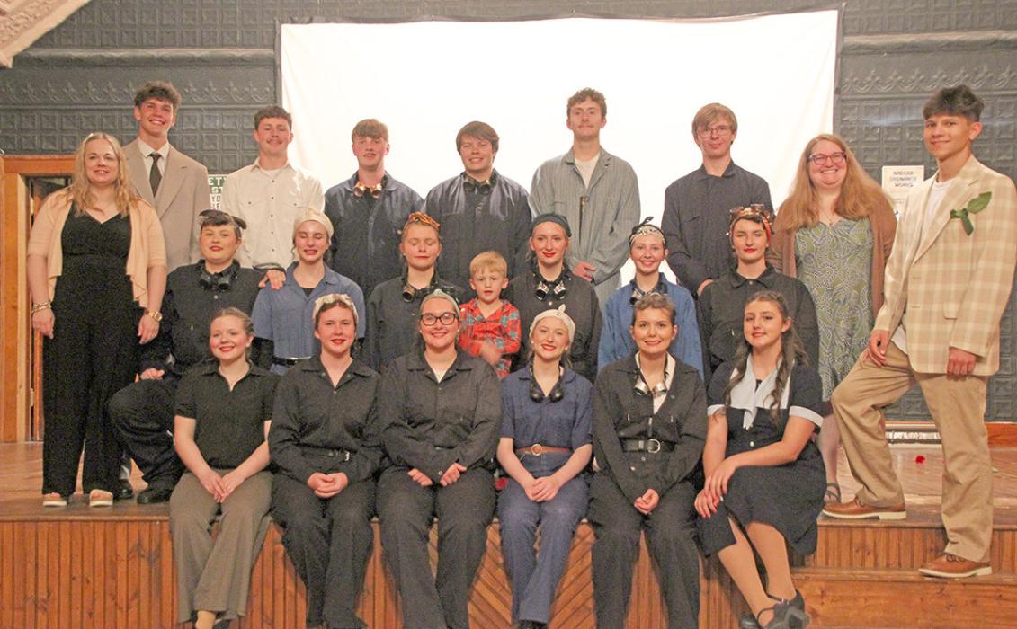 The cast and directors of the high school play Badger, presented Friday and Saturday evenings, May 2 &amp; 3, at Dixon Town Hall Theater, are shown above. (Photo by Ashley Lozano)
