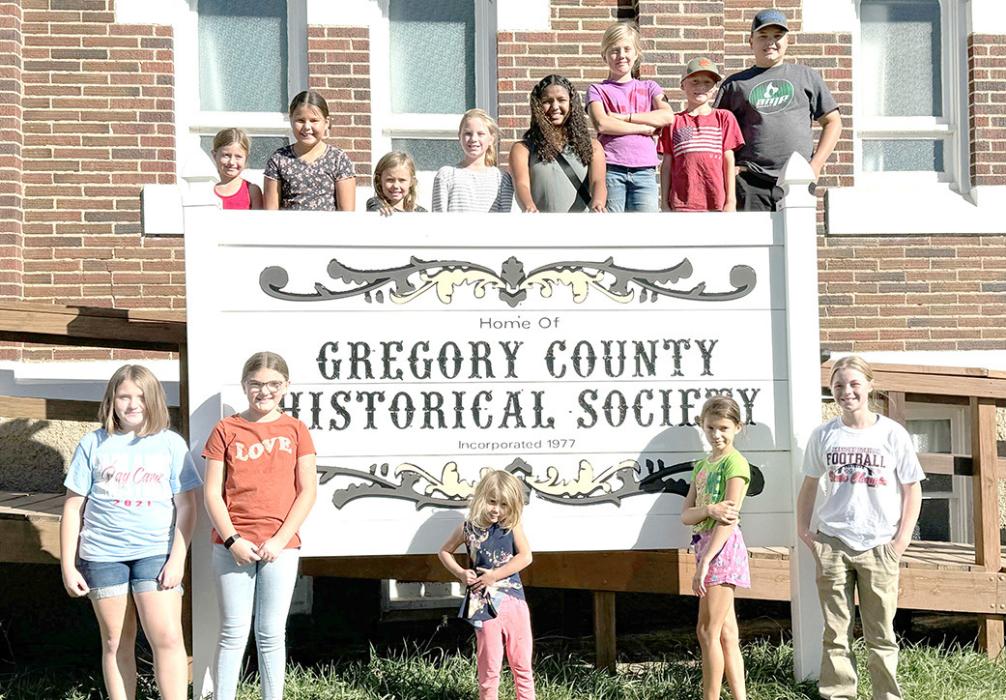 The Gregory County Historical Society recently took some local 4-H members through their museum where the kids found some interesting memorabilia. Richard and Bev Rubel directed the tours, guiding the attendees through the historical pieces in the museum. The 4-H members hope to visit the Dallas library as well.