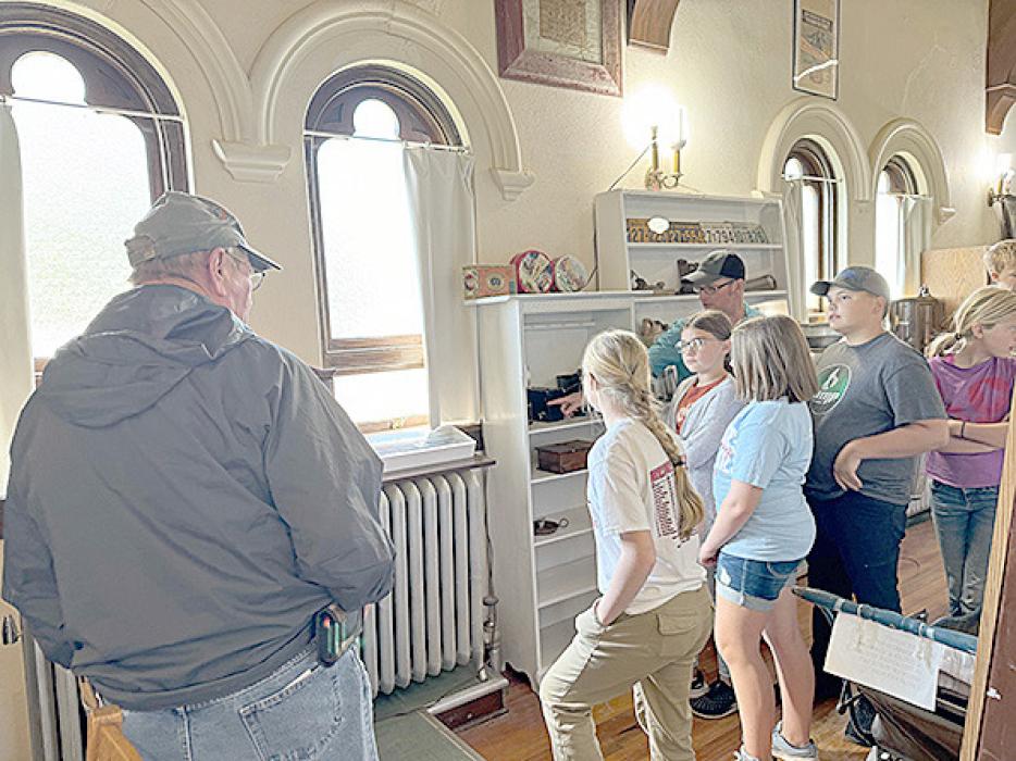 4-H members take a tour of the Gregory County Historical Society museum